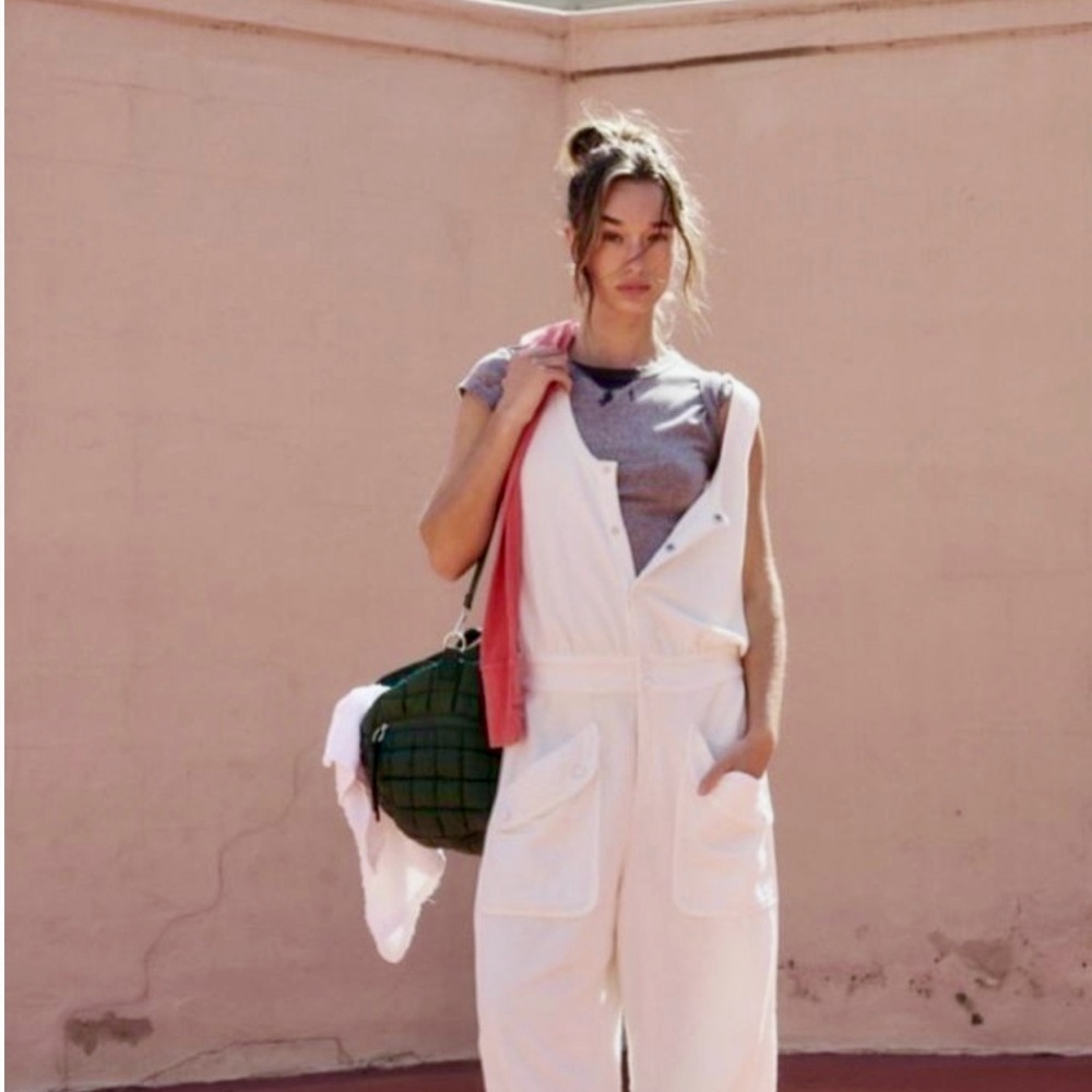 Free People “Timko” White Jumpsuit